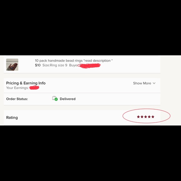 10 pack handmade pony bead rings - Picture 11 of 11